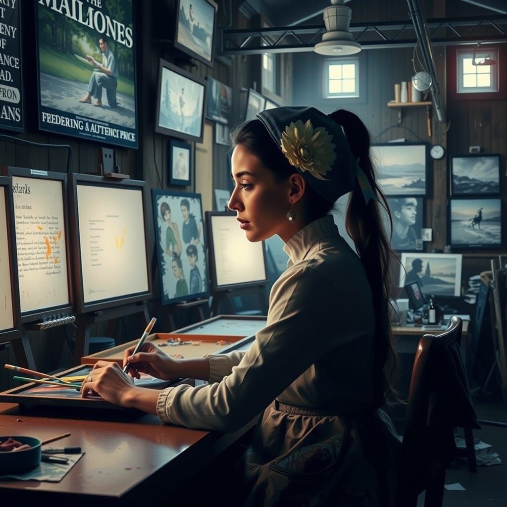 Spacious Art Studio in Warm, Inviting Light