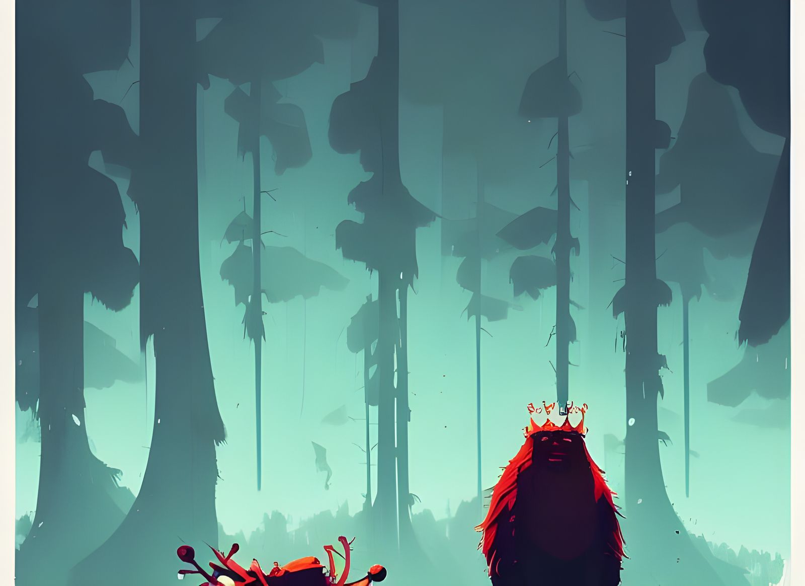 Crowned Bigfoot King in Elemental Forest