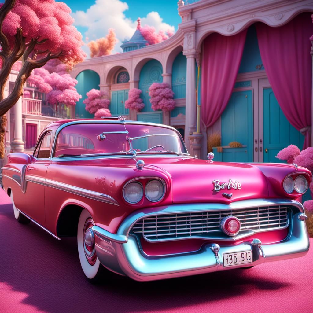 1959 Barbie Car Detailed Matte Painting in 8K