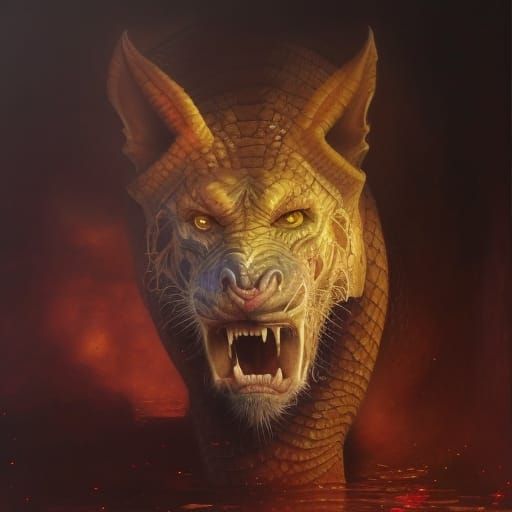 Intricate Dragon with Iridescent Scales in 3D