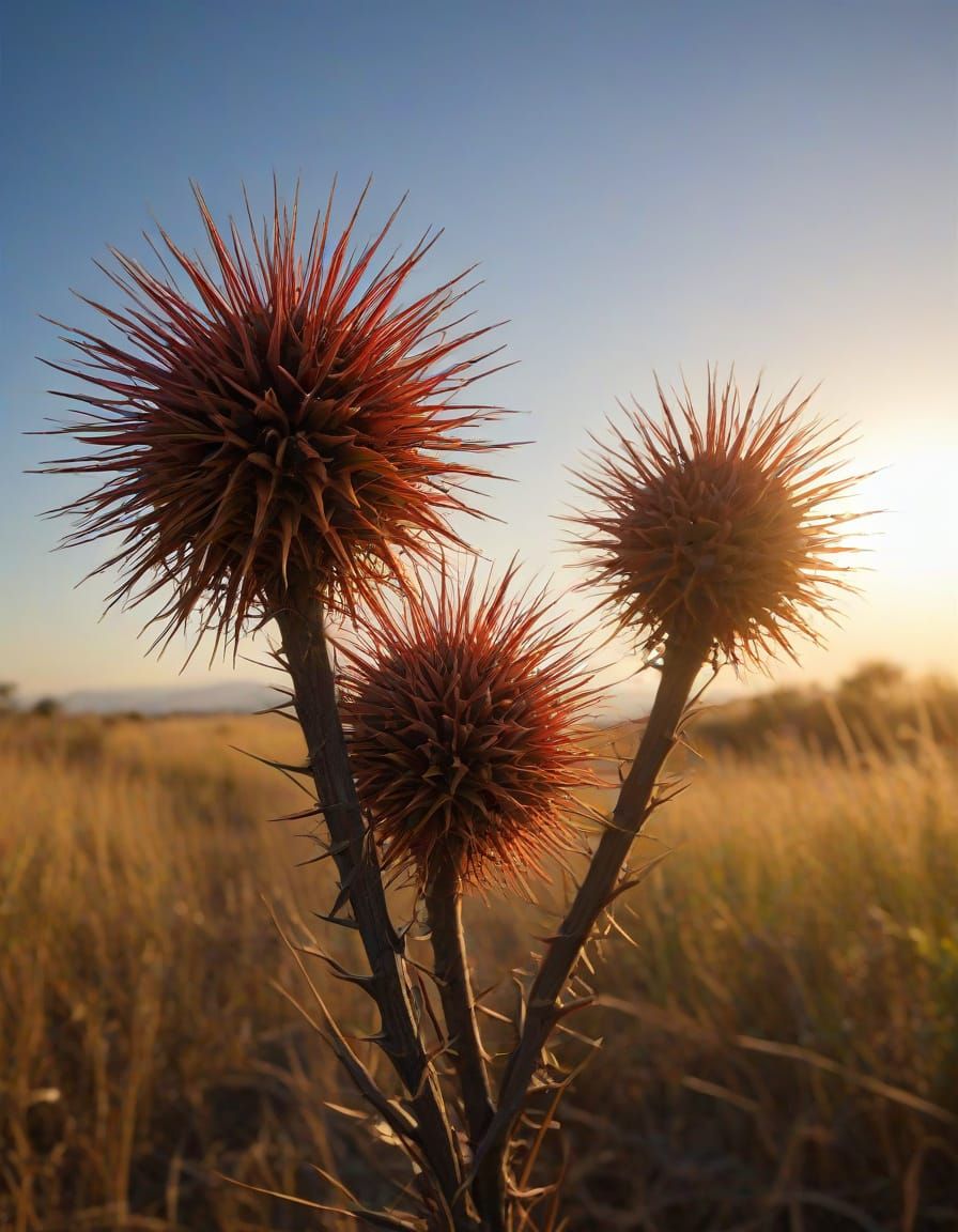Vibrant Grassland Bloom Reveals Spiraling Beauty