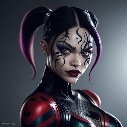 Zendaya as Harley Quinn with Venom Symbiote