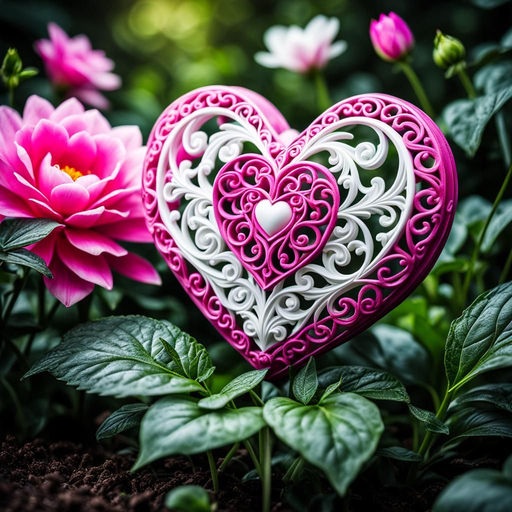 Peaceful Soul in Chaotic Garden: Hyperrealistic Image