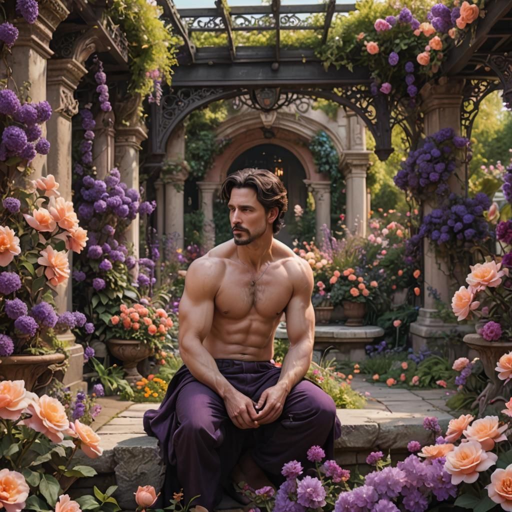 Victorian era. 40 year old man short dark hair and goatee. s...