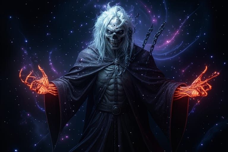 Grimdark Fantasy Wizard Demon Summoning Void