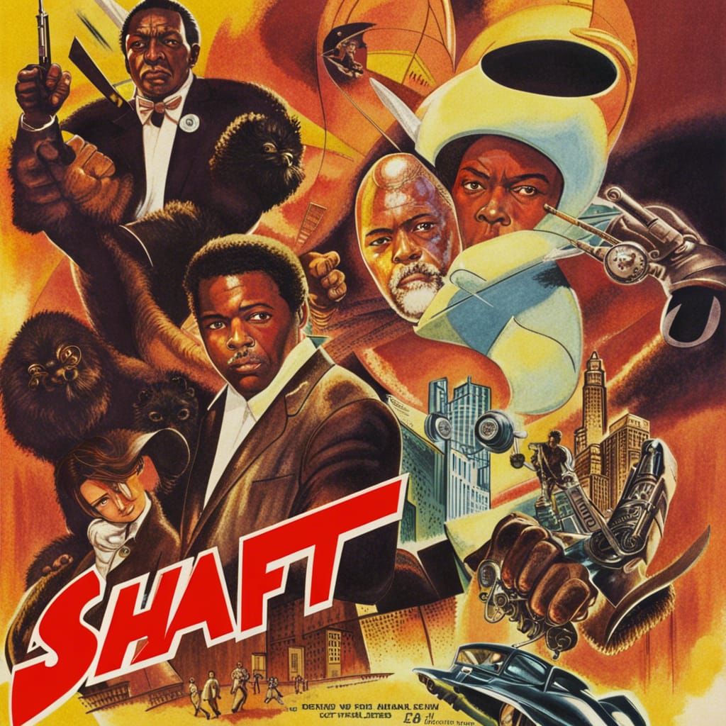 Winged Shaft Film Poster in Vintage Style