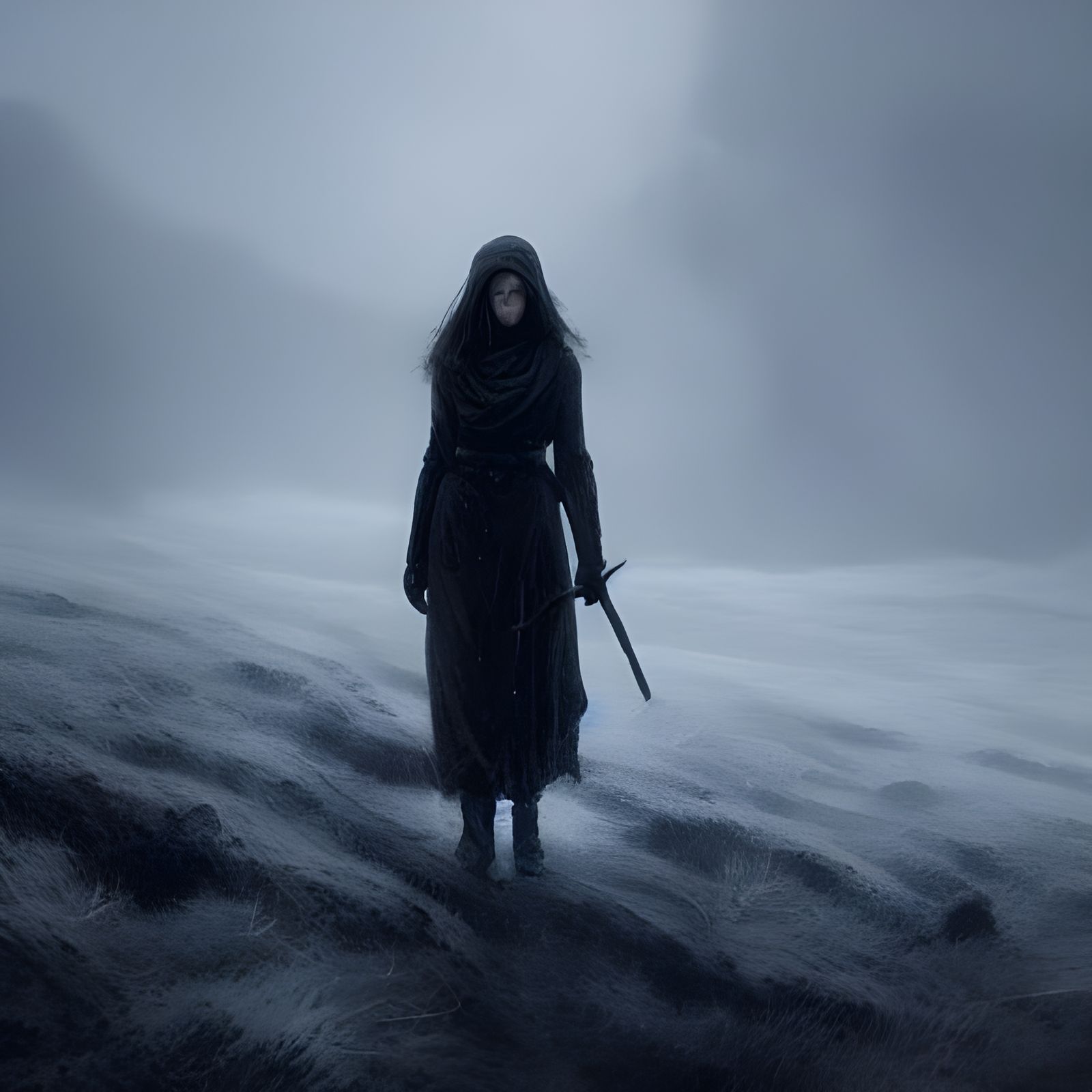 Desolate Winter Moorland: A Dark Fantasy Masterpiece