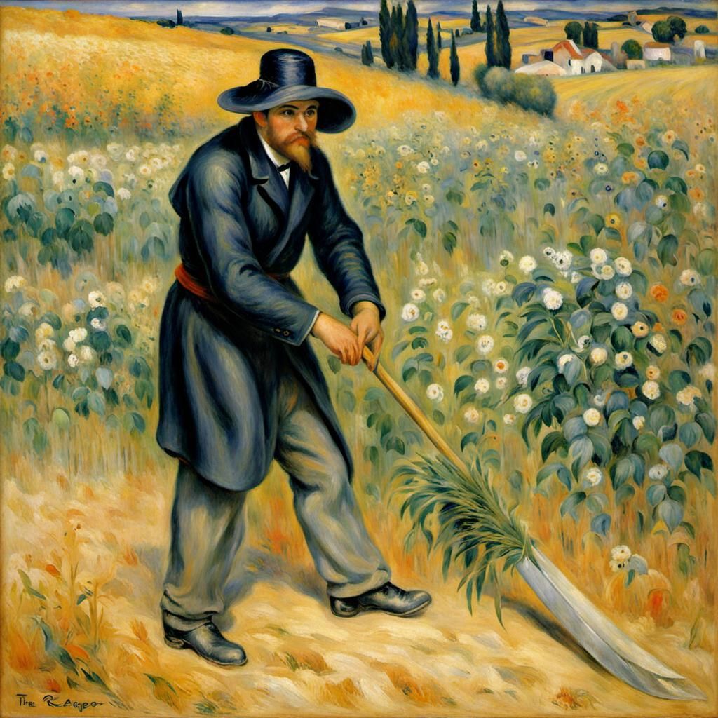 The Reaper in Post-Impressionistic Style