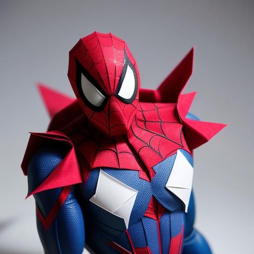 Origami Spiderman Papercraft in 8K Resolution