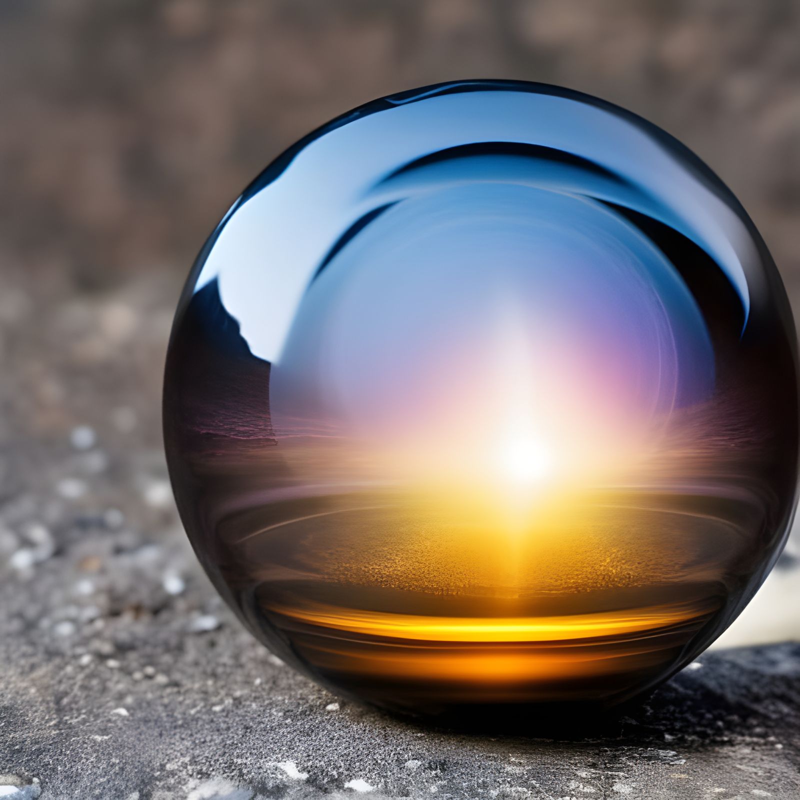 Black Hole Captured Inside a Crystal Ball