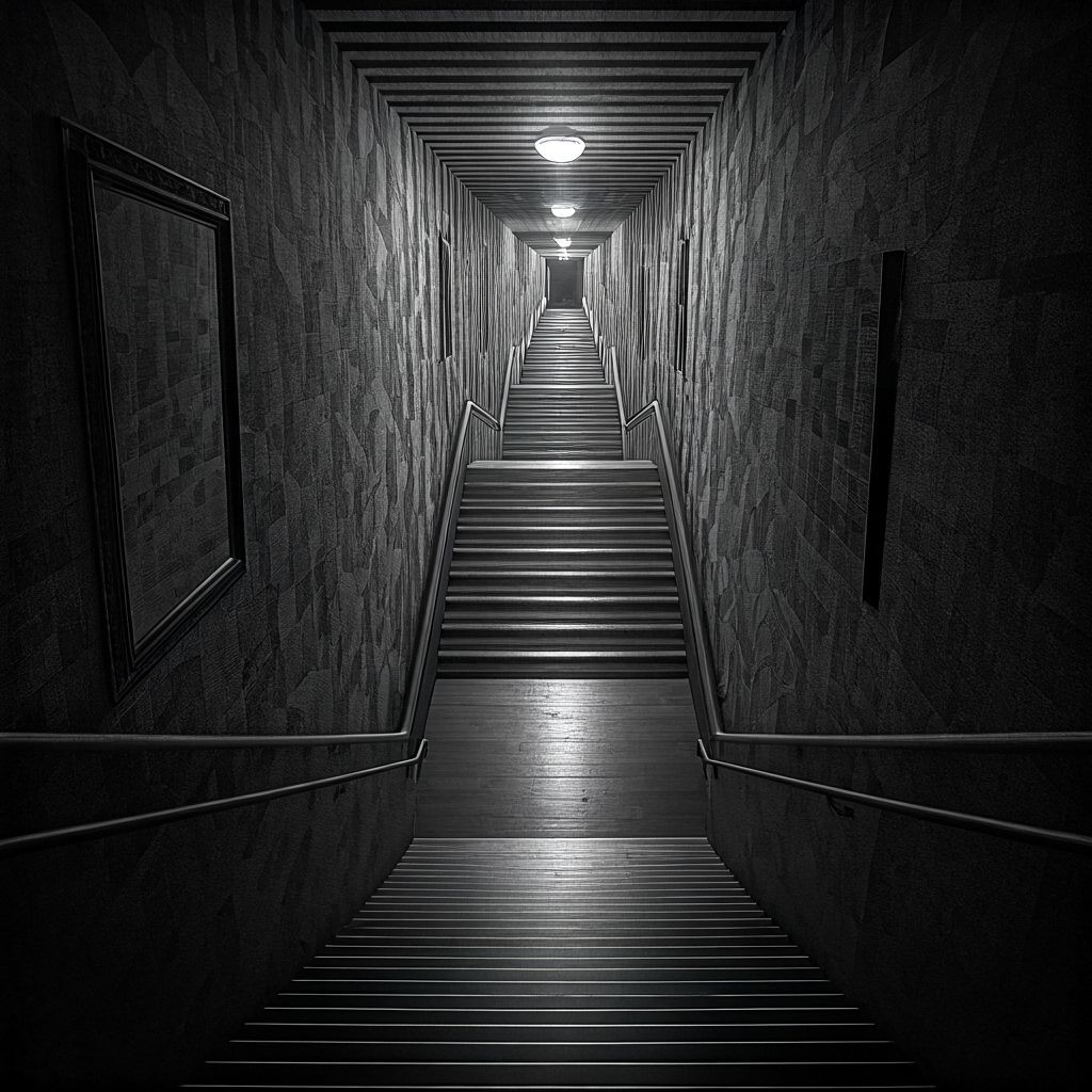 Surreal Infinite Staircase with Optical Illusions