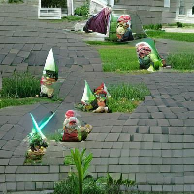 Lawn Gnome's Last Stand in Hyperrealism
