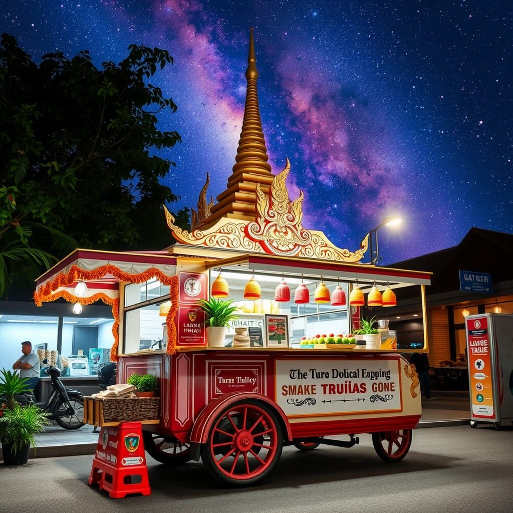 Lanna Thai Food Truck in Galaxy Setting