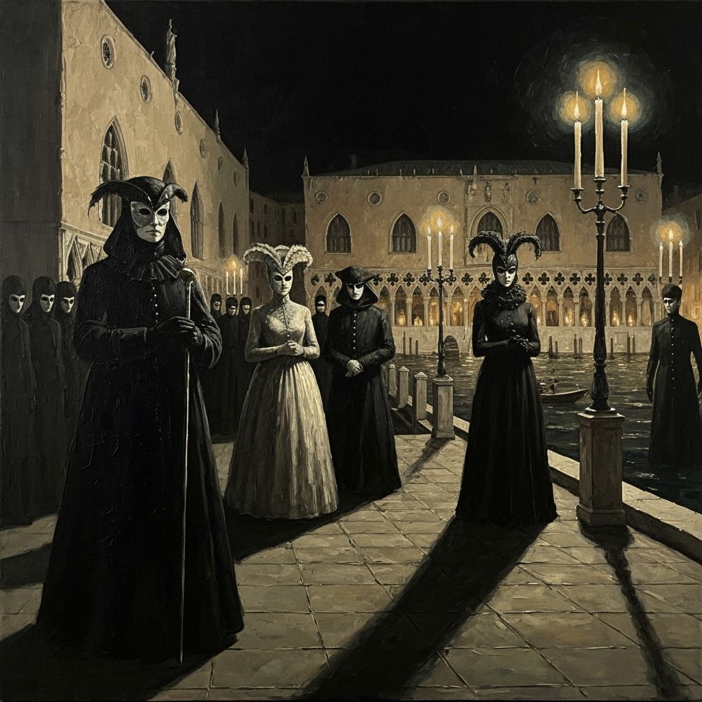 Sinister Dignitaries at Venetian Masquerade Ball