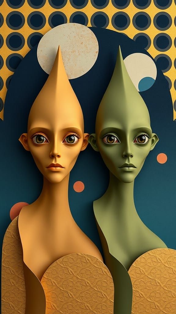 semi-abstract haunting portraits