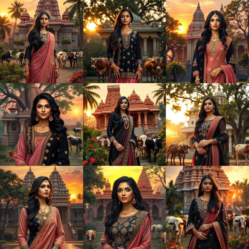 Elegant Indian Business Woman in Traditional Salwar Kameez A...