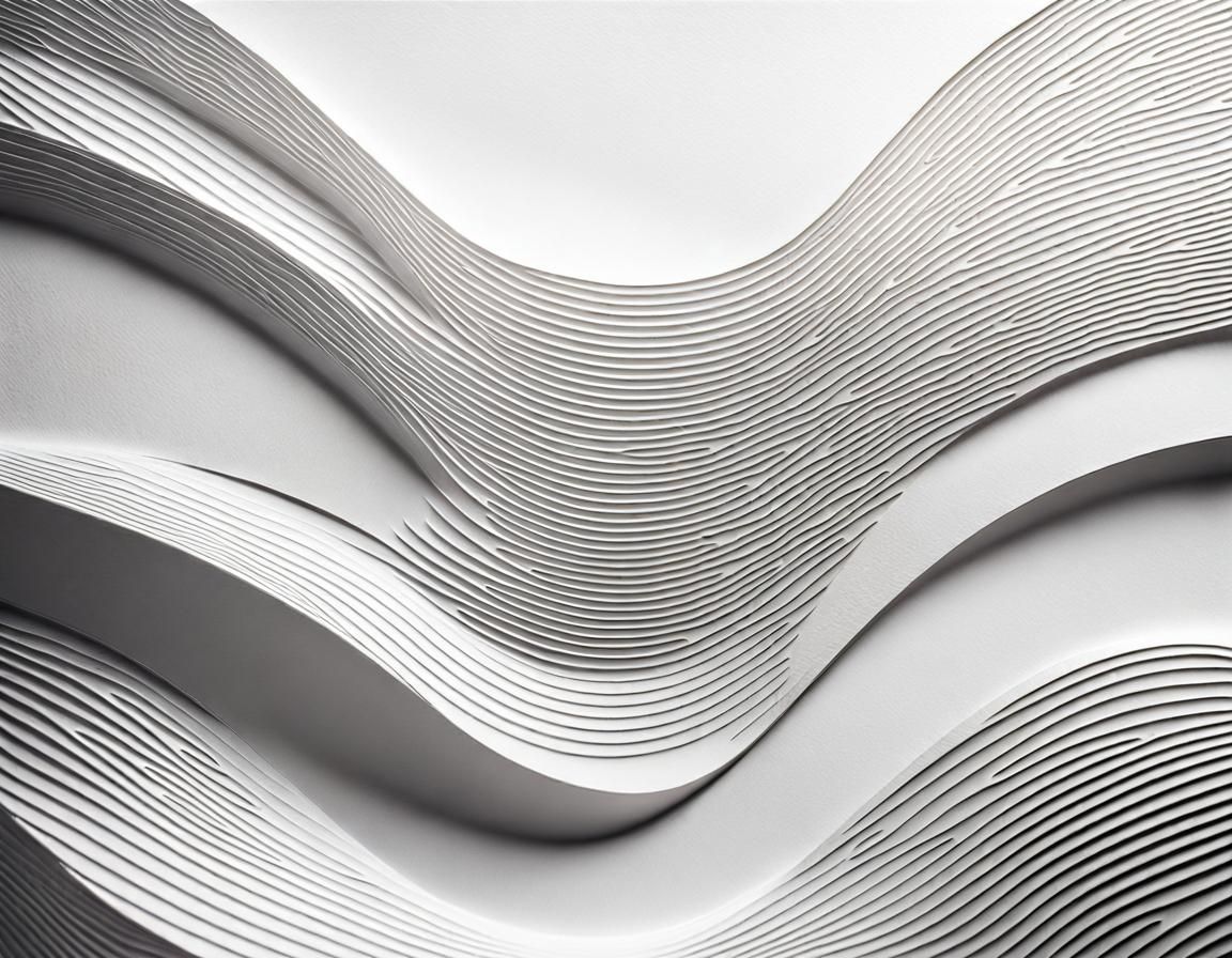 Luxury White Abstract Paper Cut Background in 3D