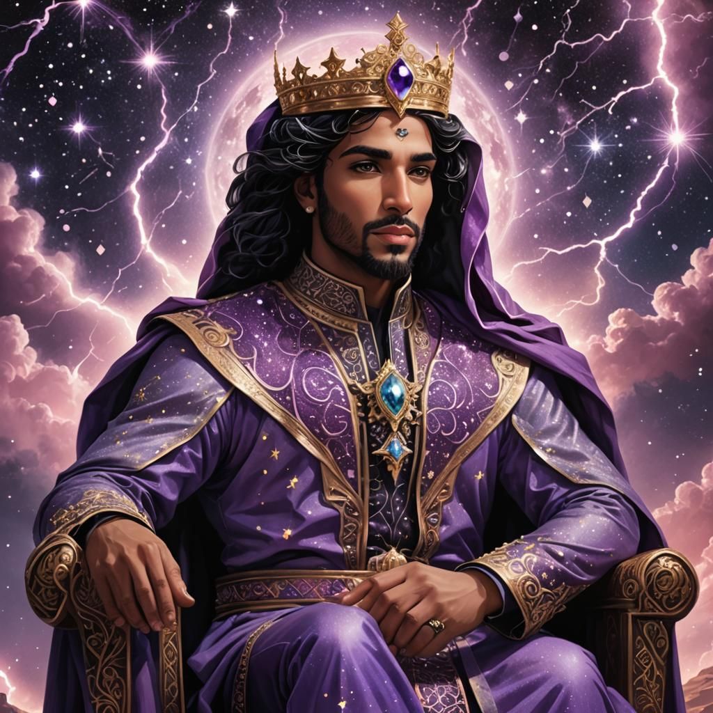 Cosmic Arabic Prince on a Violet Planet