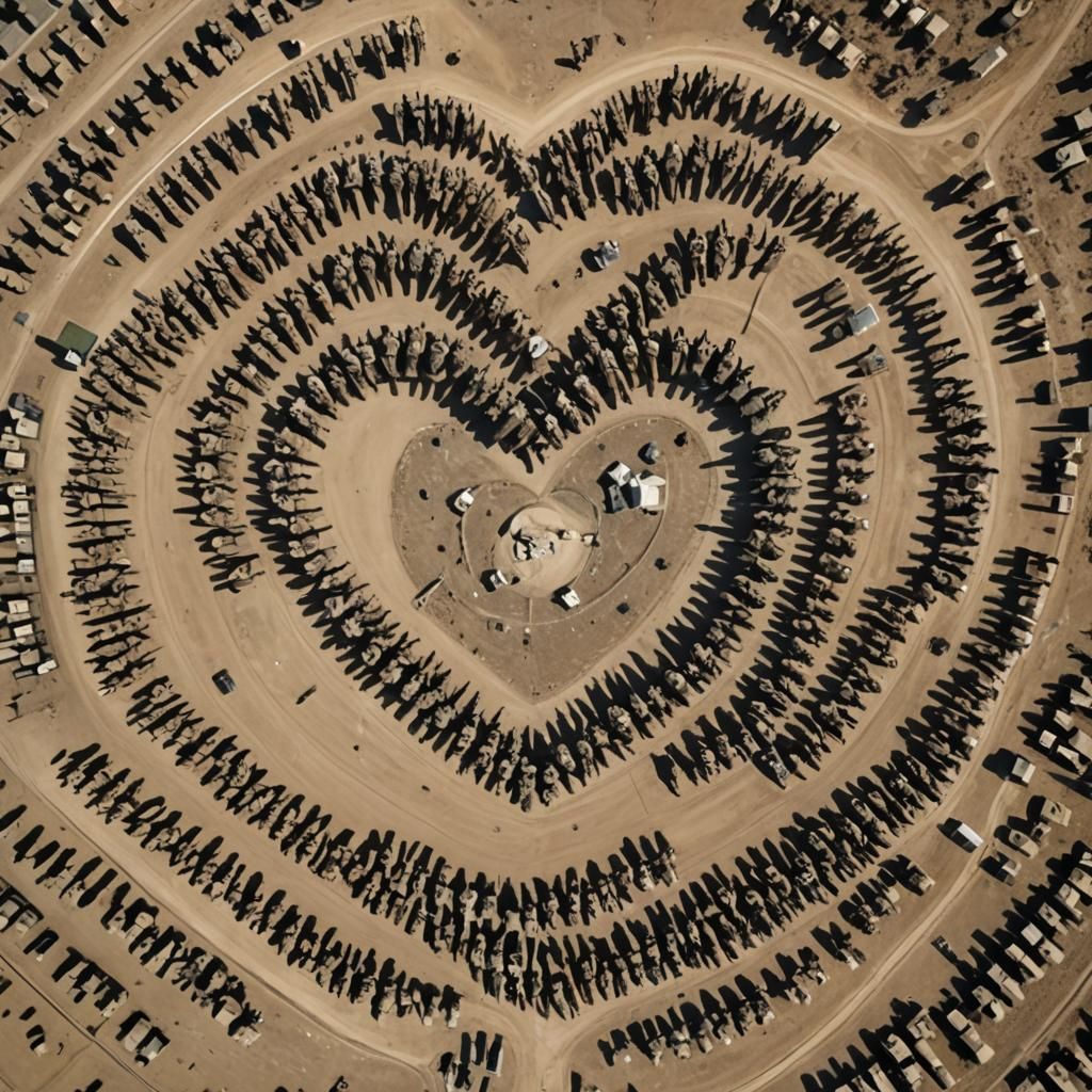 IDF Soldiers Form Heart Shape: Satellite Image