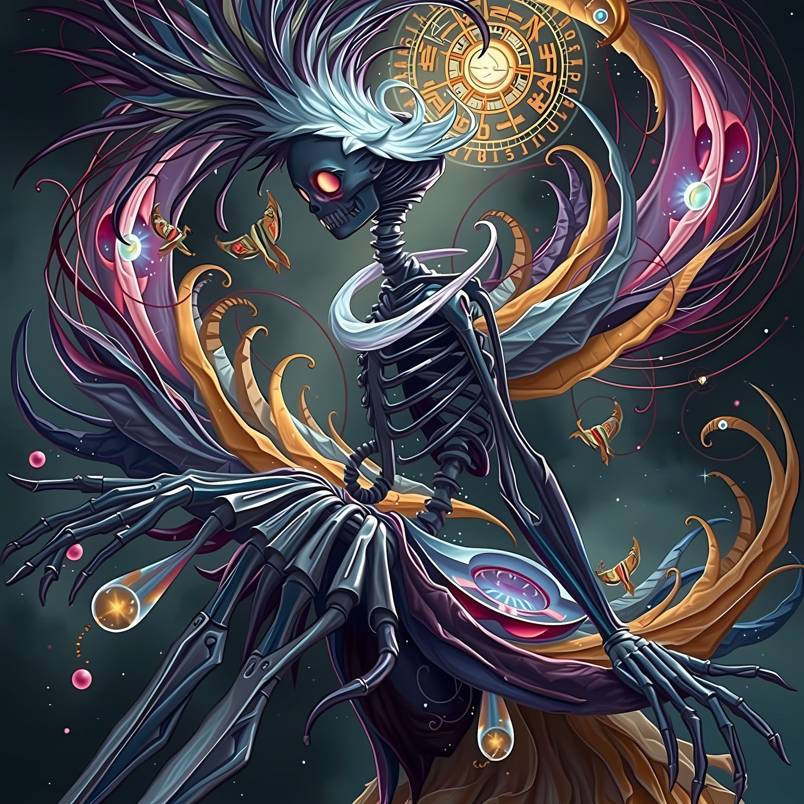 Cosmic Evolution Endoskeleton in Surrealist Decay