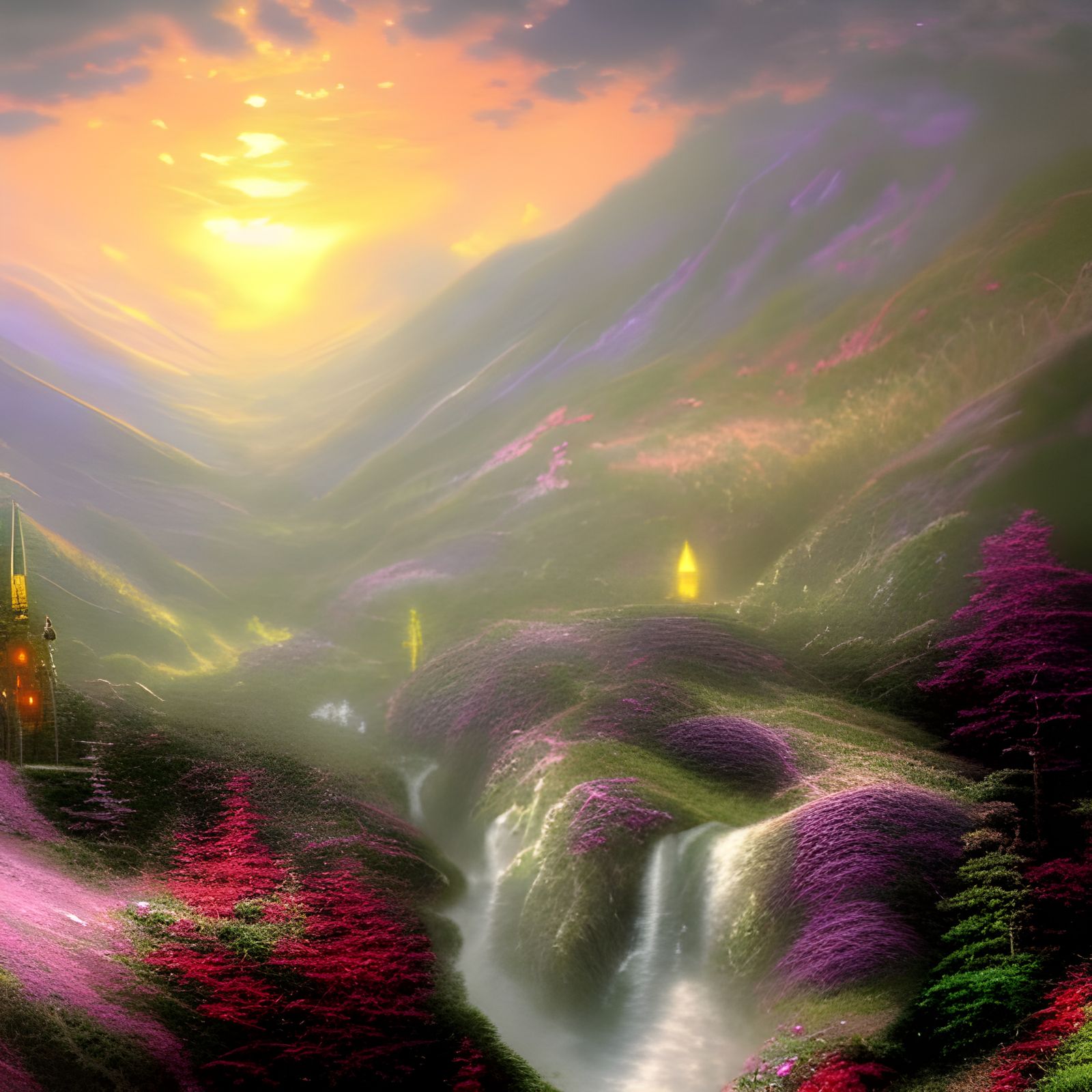 Ethereal, Hyperdetailed Mordor in Fantasy Style