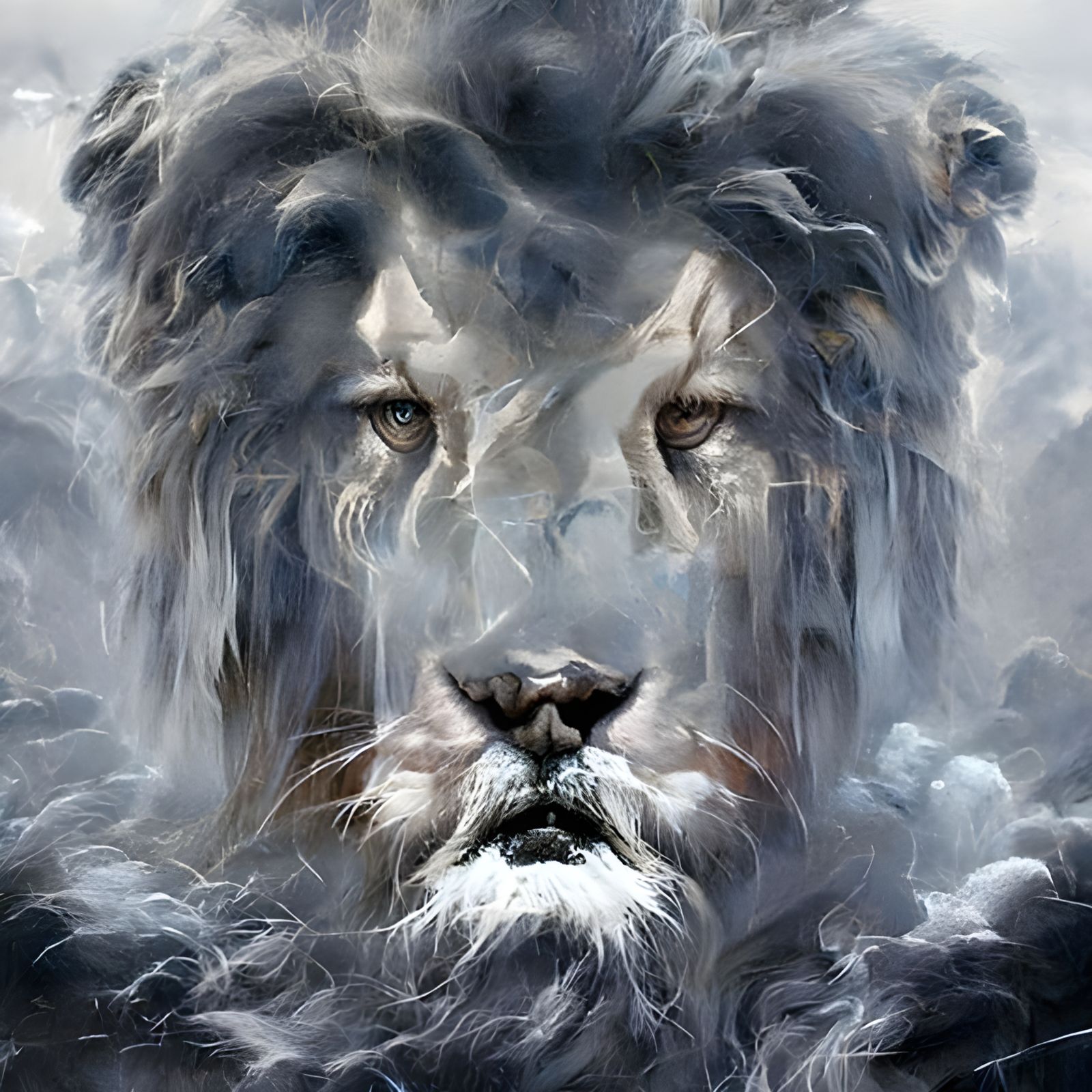 Lions Rising: A Hyperdetailed Fantasy Illustration