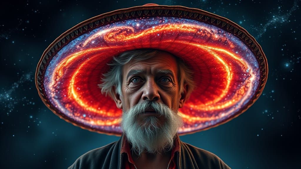 Galaxy Sombrero: Cosmic Portrait of Old Man