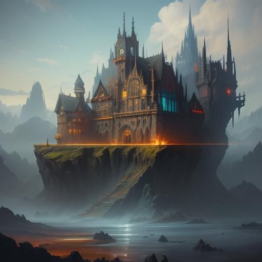 Fantastical Matte Painting in Deep Color