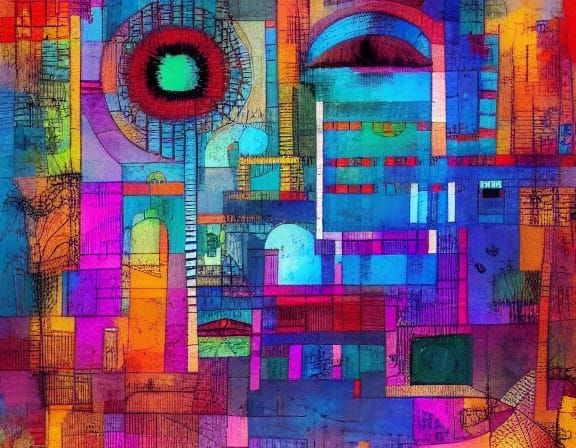 Whispers of Dawn in Vibrant Abstraction