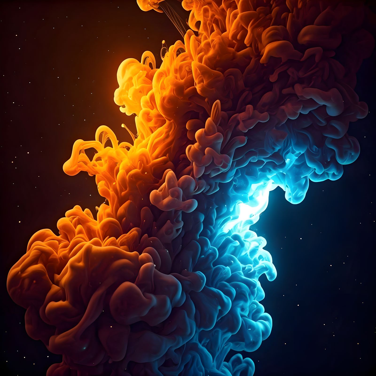 Vibrant Holographic Portal in Deep Space