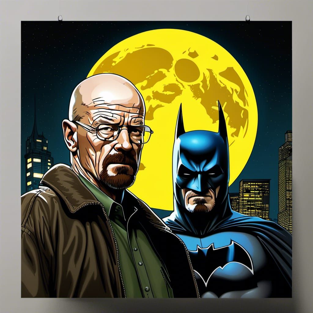 Walter White as Batman in Gotham: Matte Painting