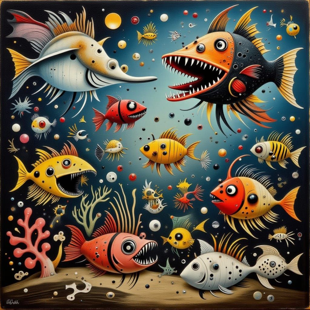 Stylized Character with Sharp Teeth