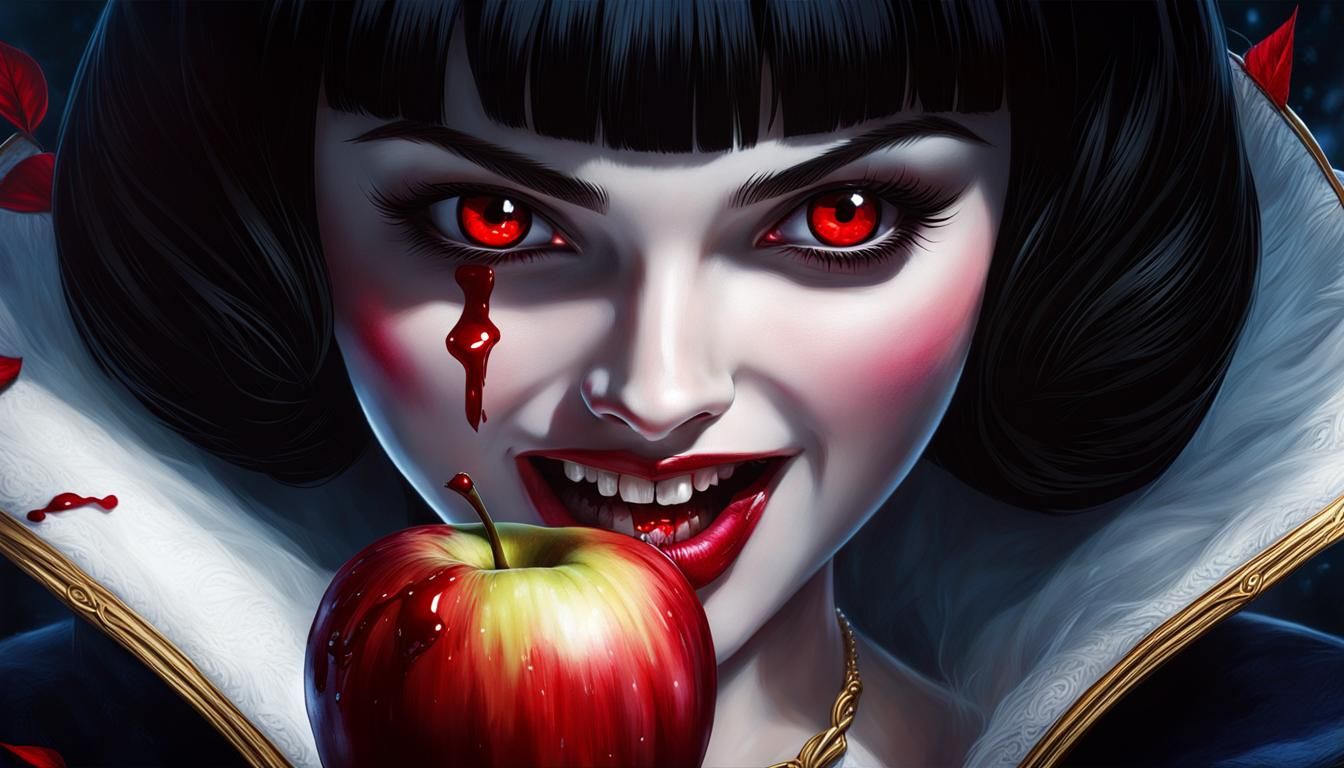 Vampire Snow White Horror Scene