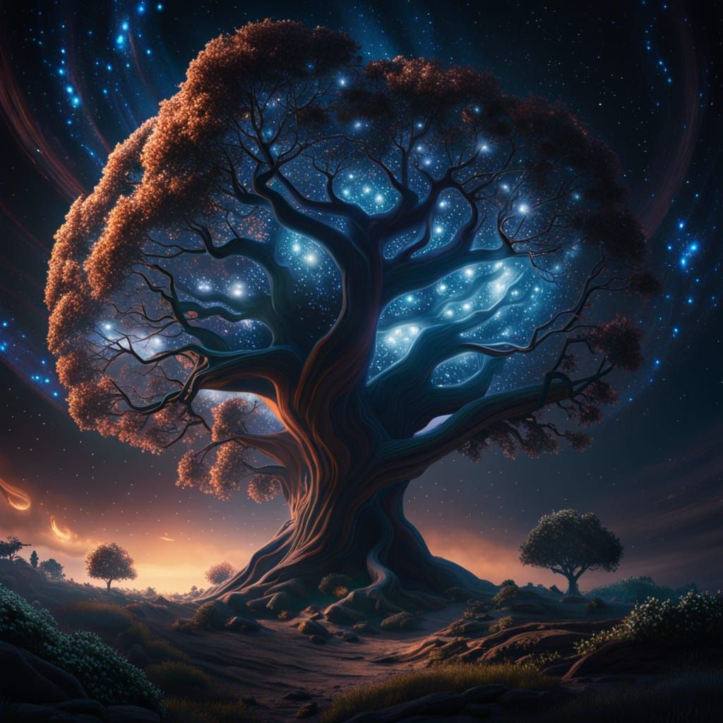 Breathtaking Gas Giant Tree Fantasy Masterpiece