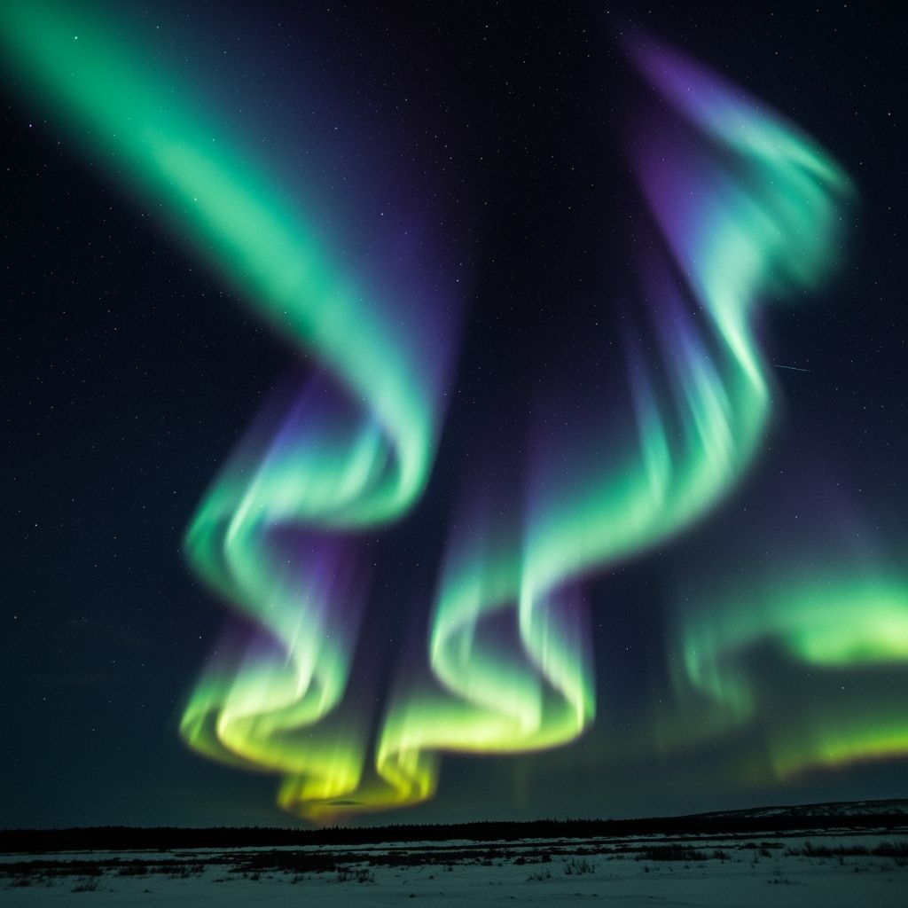 Spectacular Aurora Borealis Lights Dance Across Night Sky