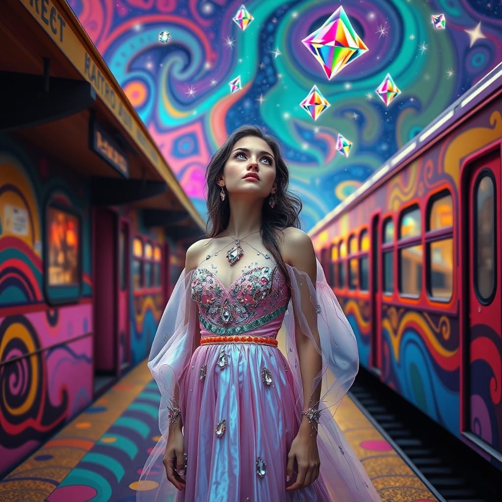 Lucy in Diamond Sky: Surrealist Art