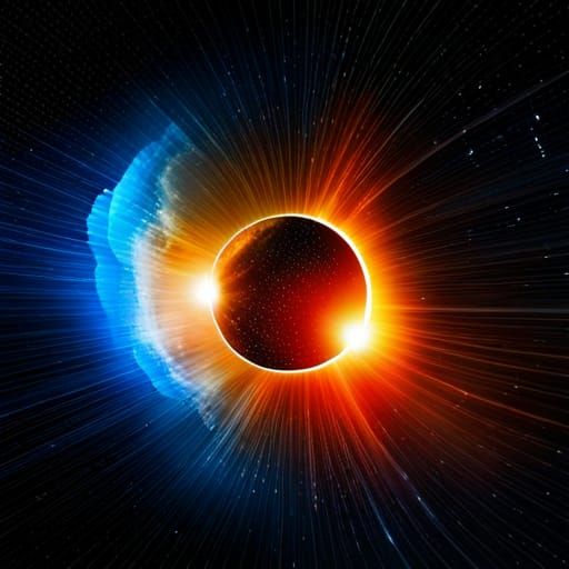 Magical Solar Eclipse in Space: 8K Concept Art
