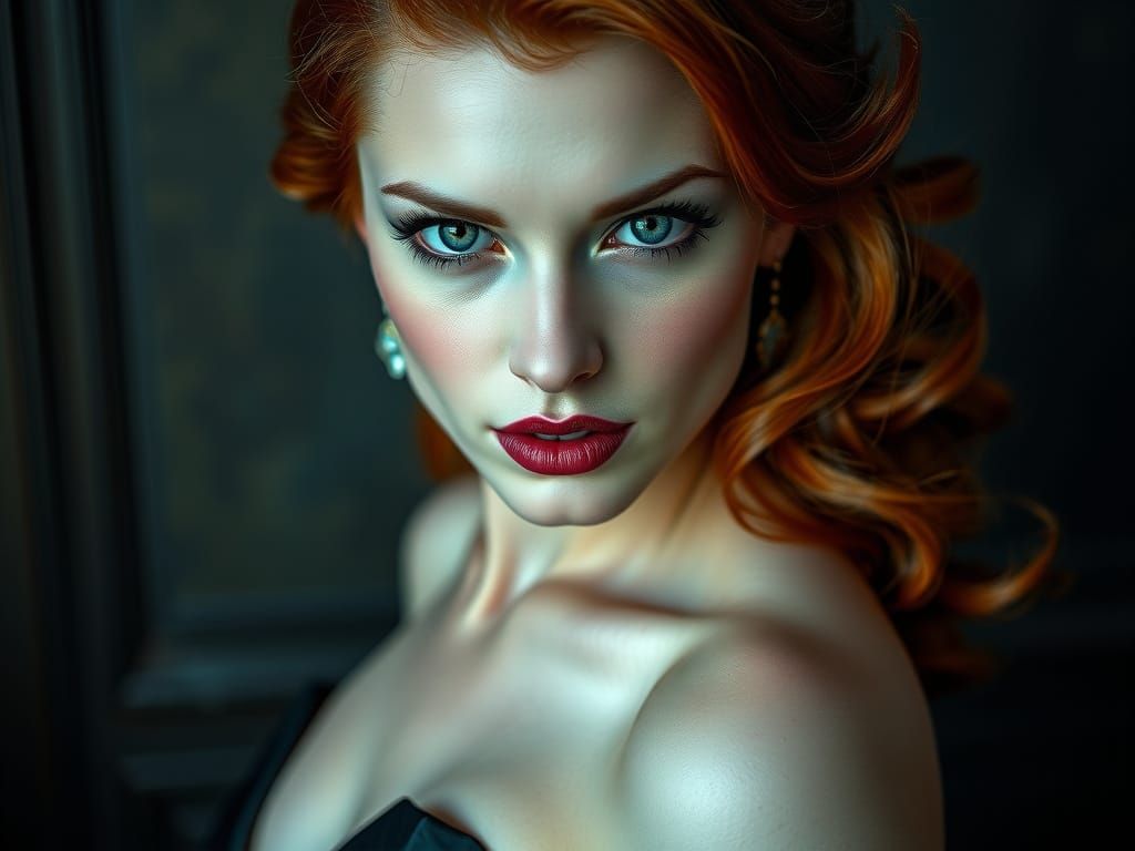 Gothic Aristocrat in Sensual Latex Attire