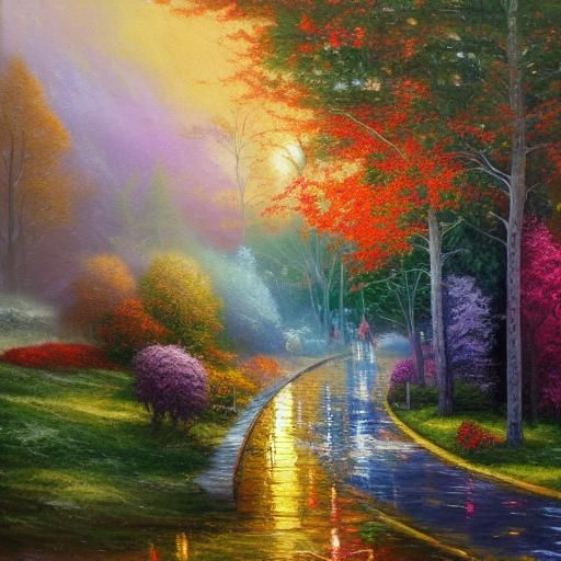 Ethereal Fantasy: Light Beings in Shifting Landscape