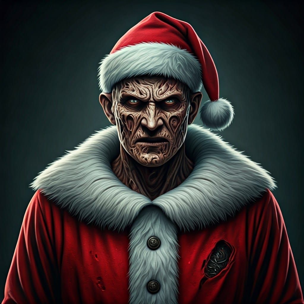 Monstrous Hybrid of Horror Villains in Biomechanical Style