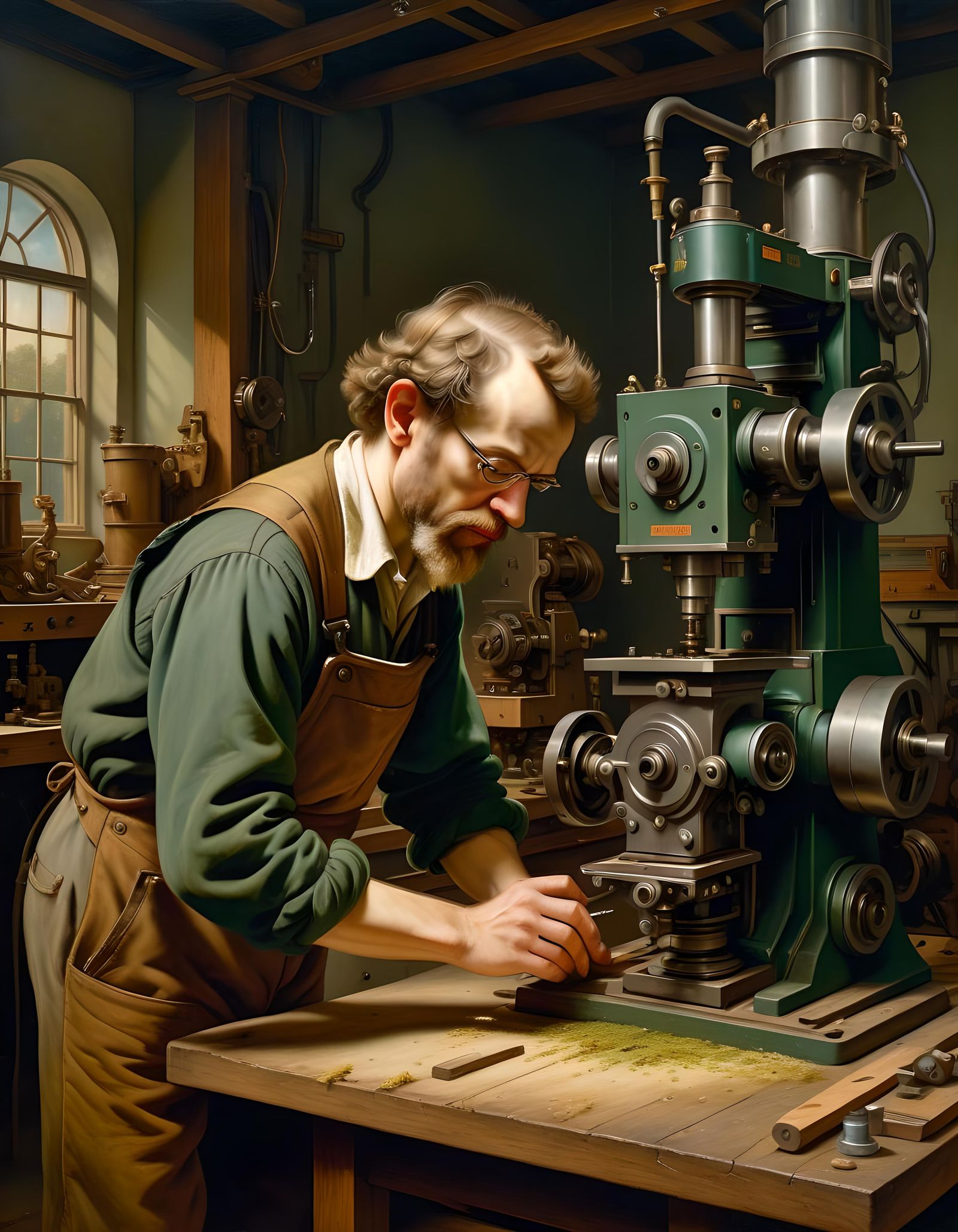 Turner-Miller in 1970s Factory: Baroque Oil Painting