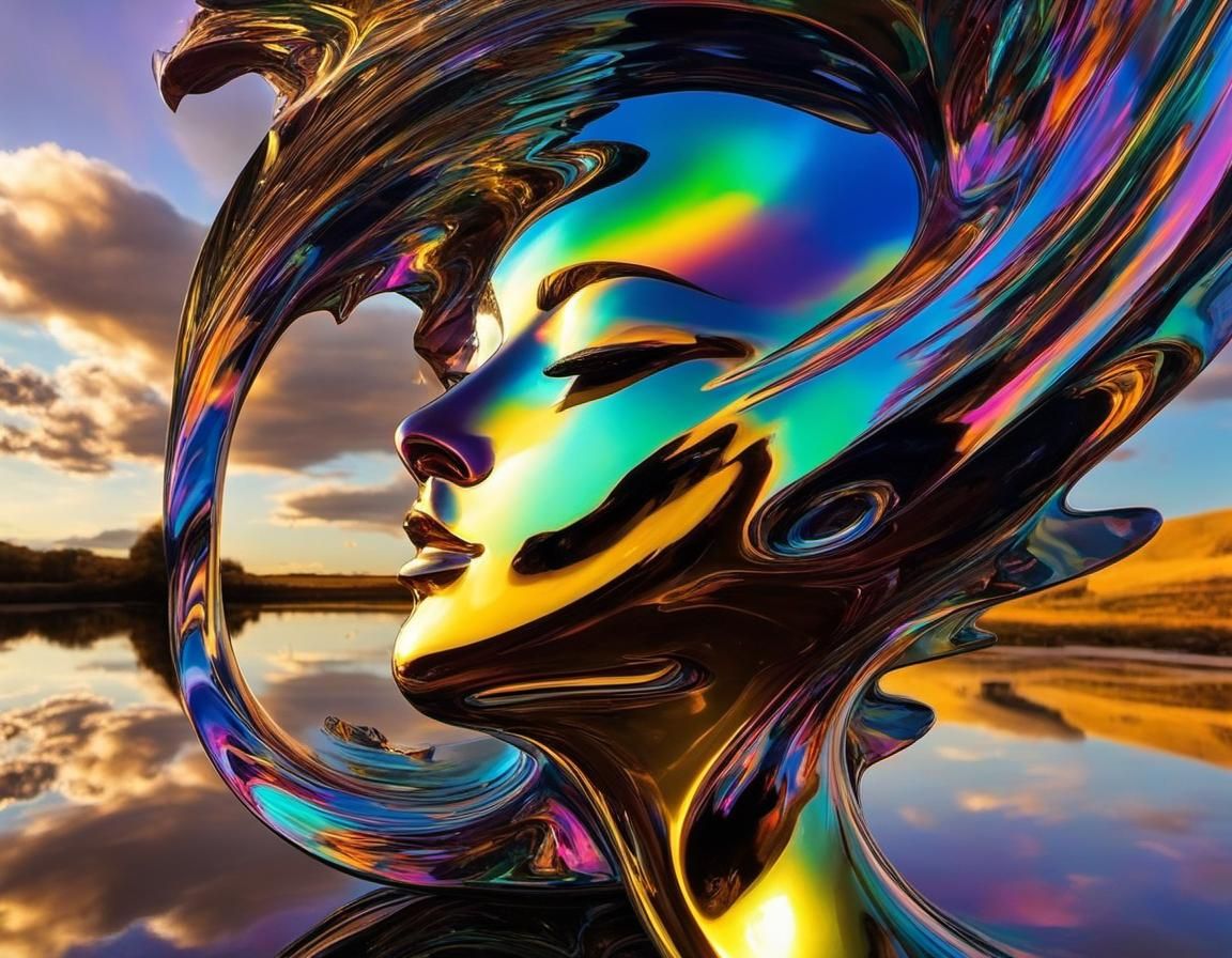 Hopeful Artpunk Mirrorscape Melting into Electricity