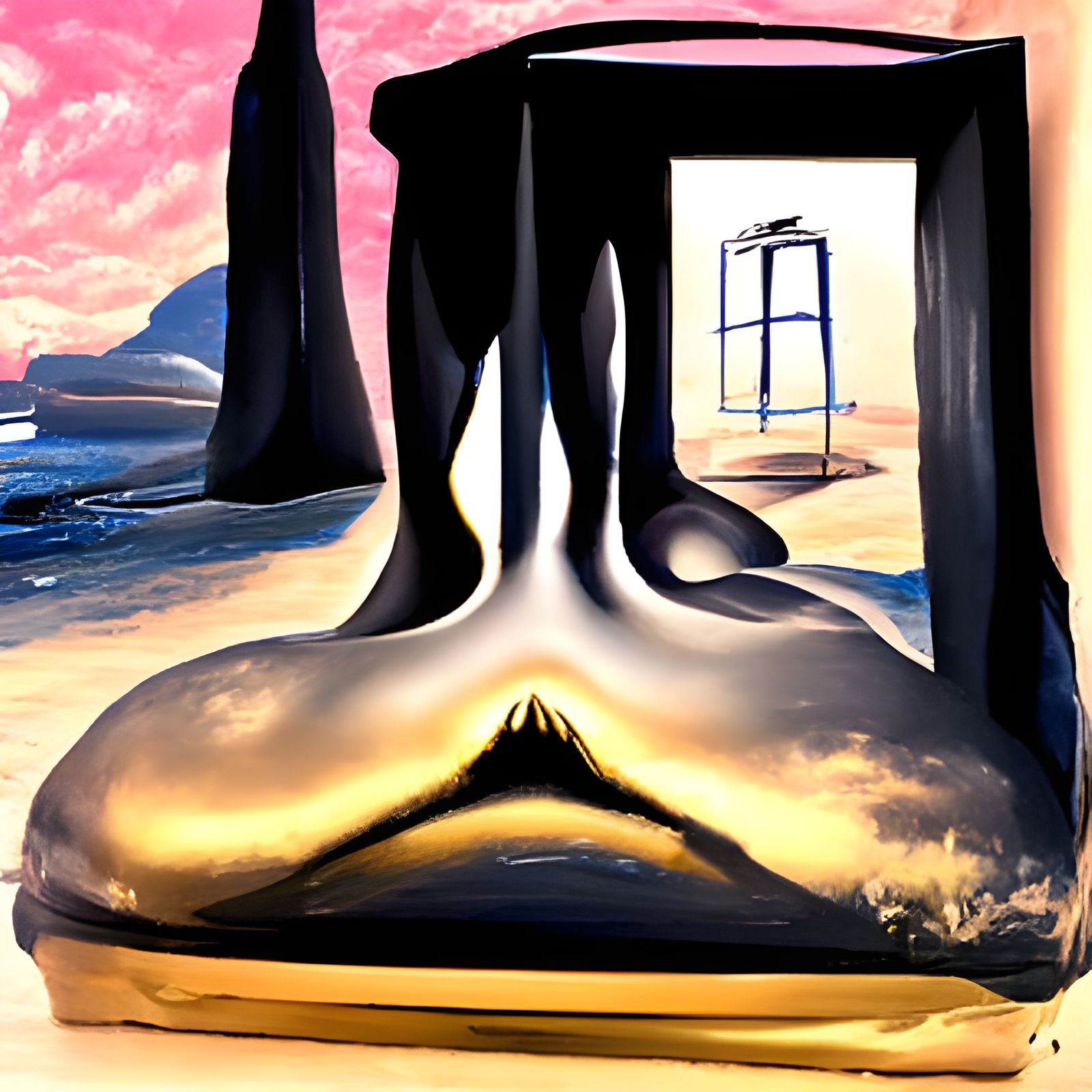 Surreal Dimensions: A Dali-esque Oil Painting