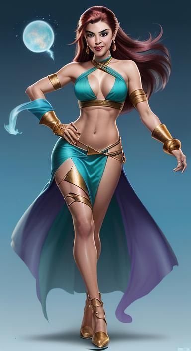 Kim Possible as a Genie, 3D Digital Art