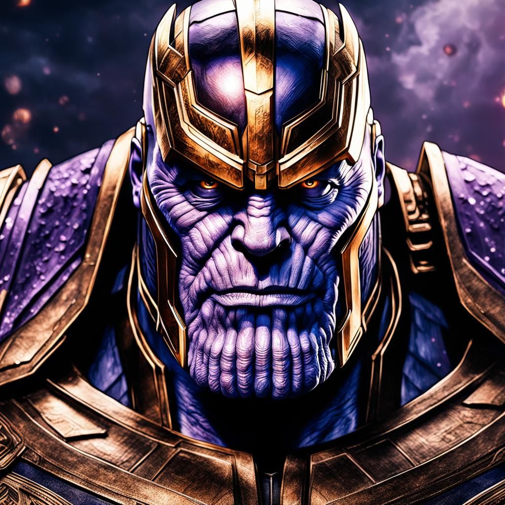 Hyperrealistic Thanos Avengers Portrait