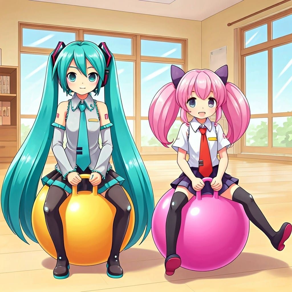 Vocaloid Idols Play at Schoolyard Playground
