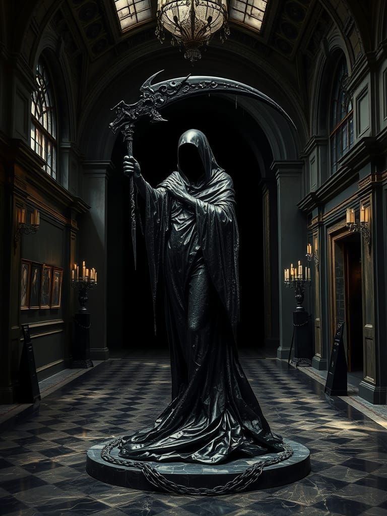 Abstract Reaper Sculpture
