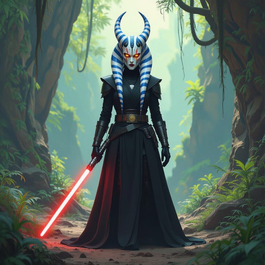 Togruta Sith Lord in Alien Forest, Concept Art