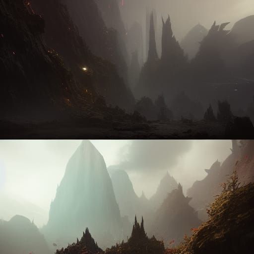 Ginnungagap Abyss in Dark Fantasy Style