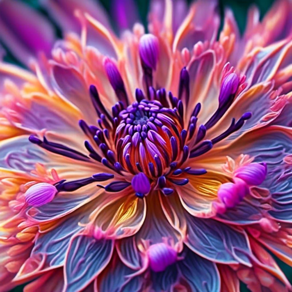 Hyperrealistic Magical Flower in High Definition